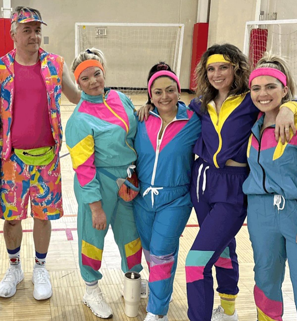 UOUA Women's Color Block 2 Piece 80s 90s Outfits Long Sleeve Windbreaker Jacket Tracksuit Set - Image 5