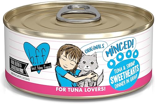 Weruva latas de comida húmeda para gatos sin granos y bolsas B.F.F. (Best Feline Friend), Azul