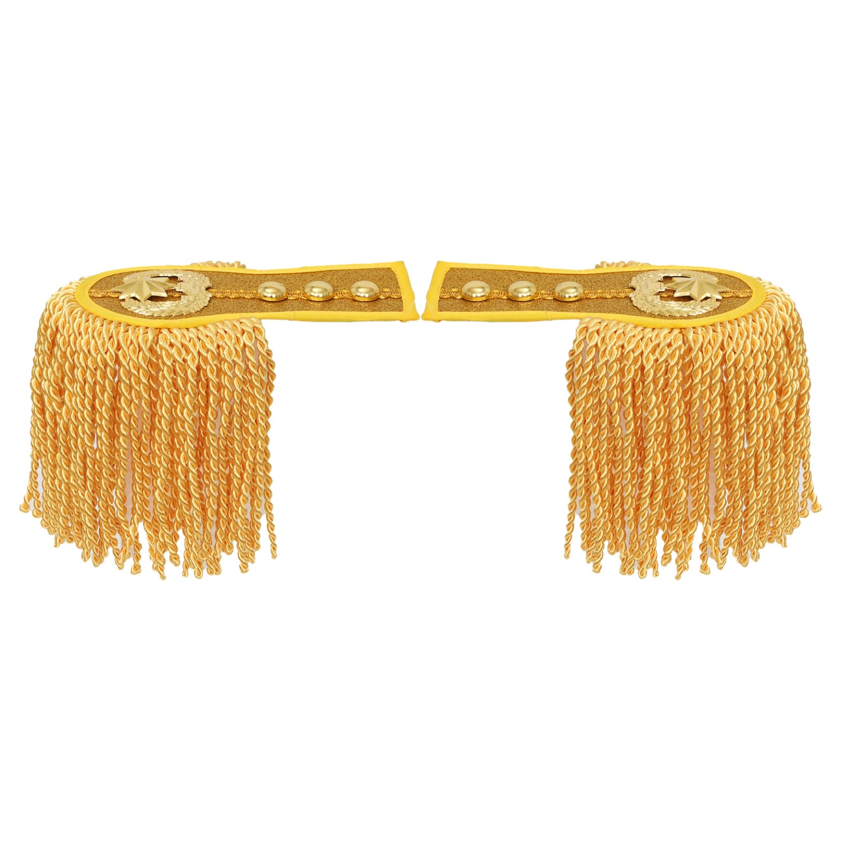 Retro Tassel Fringe Epaulet Shoulder Boards with Pin Band Ringmaster Uniform Accessories