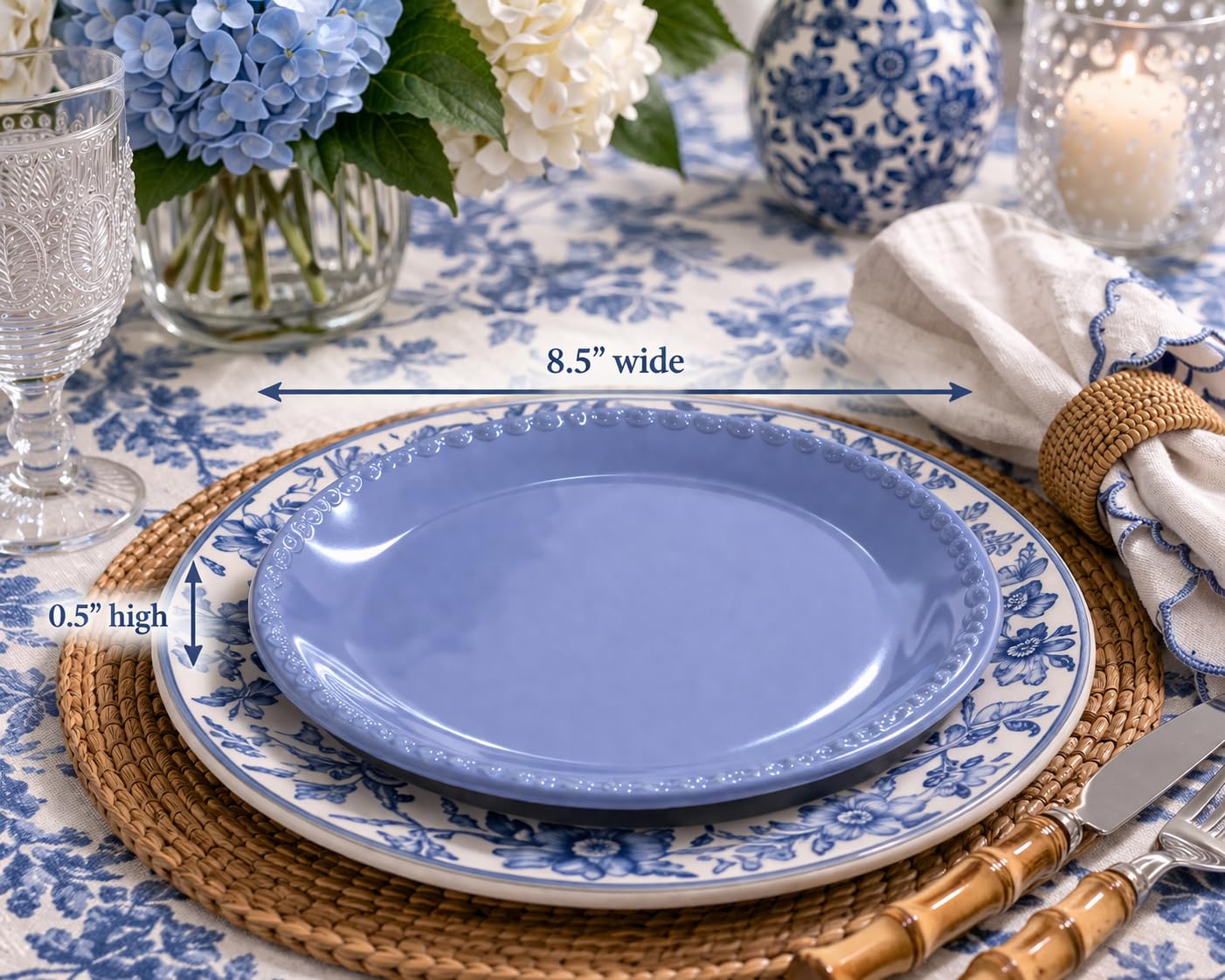 Amazon.com: Sigrid Olsen Melamine Dinnerware Powder Blue