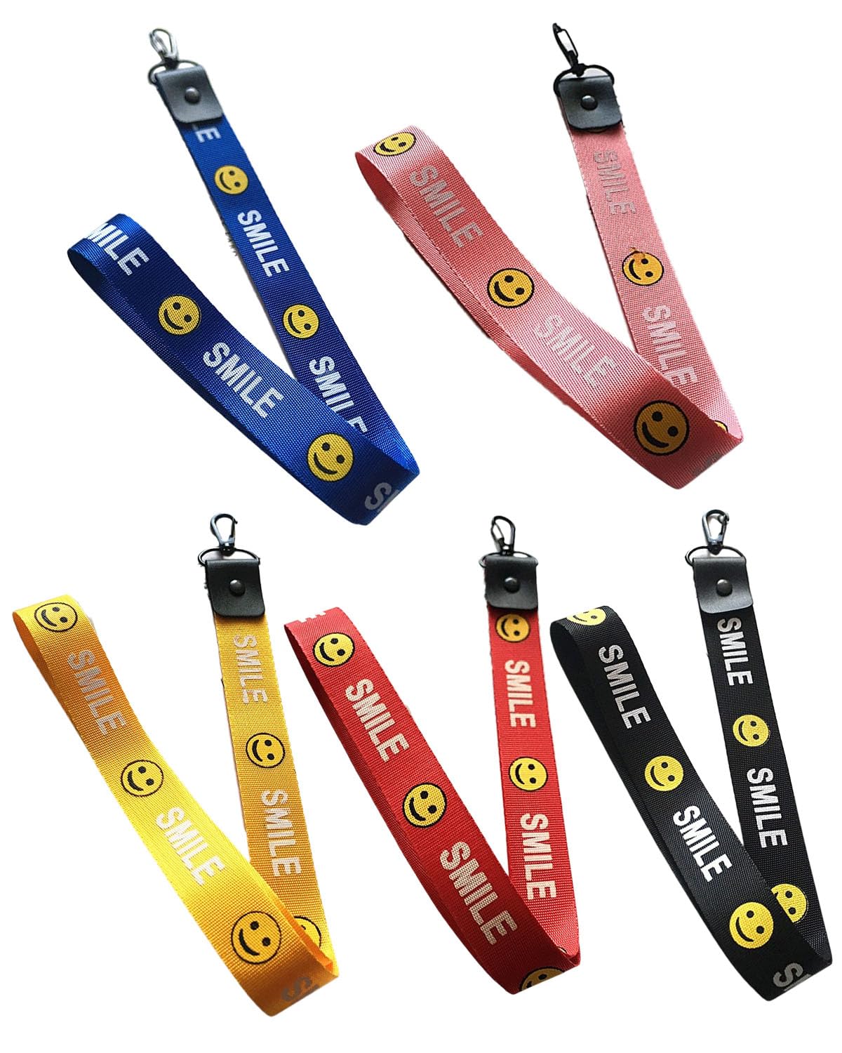 MYGLOAR Se Venden 5 Piezas de Cordones, llaveros con Banda para el Cuello para Hombre y Mujer, Cordones para Llaves, Porta identificación, Billetera y Porta identificación, Cuerda para cordón