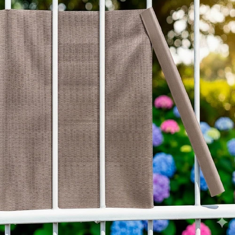 Striscia Banda Frangivista Fasce PVC Rotolo Schermo Privacy Recinzione Balcone Cancello Tortora