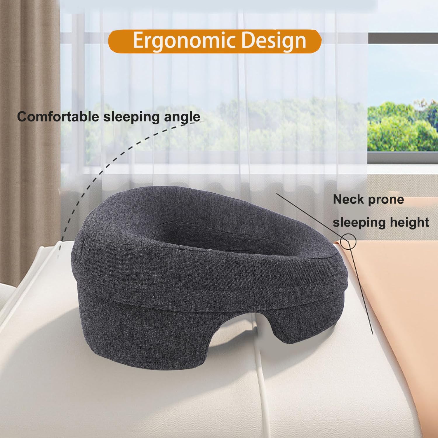 フェイスダウン枕 手術後のマッサージ 目の手術後、ベッドのヘッドレストにダウンしやすい睡眠用枕、フェイスクレードル、BBL枕の回復&