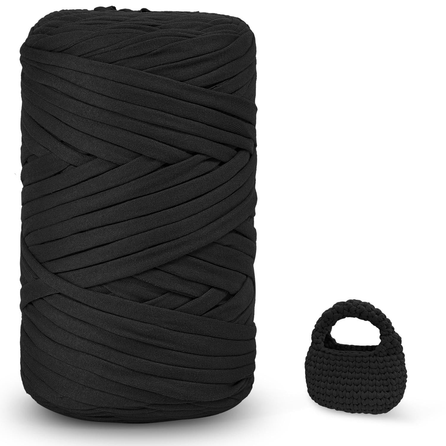 400 g T-Shirt Garn, Häkelgarn, Textilgarn für gehäkelte Körbe, geeignet für Handtasche, Taschen, Teppiche, Heimdekoration