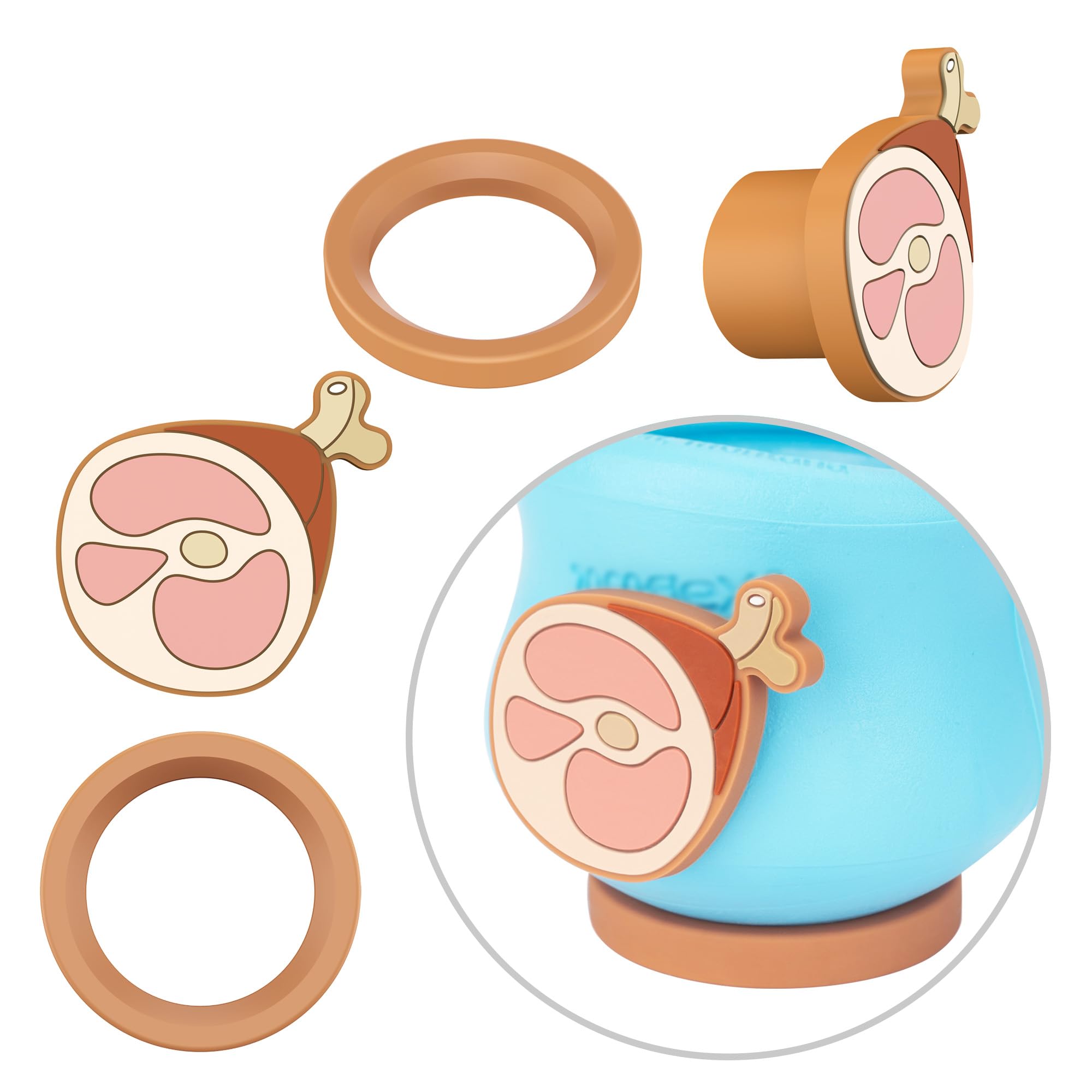 Food Grade Silicone Plug and Stand Made for Toppl Dog Treat Toy Size S, 2Pack, Toys are Not Included.