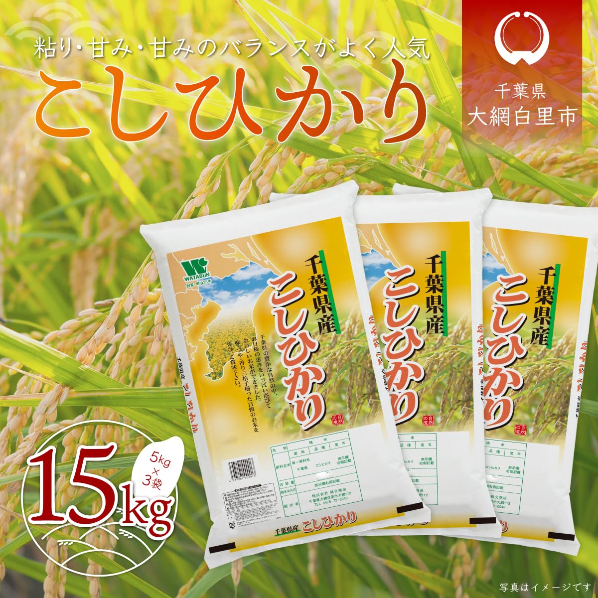 米15kg 令和6年度千葉県産コシヒカリ 5e195d4e923474834d69a9be328d8c