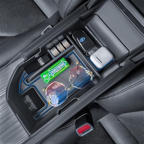 Htufrey Bandeja organizadora de consola central compatible con Camry XLE o XSE 2018-2021 2022 2023 y Camry LE SE 2020-2023, accesorios de caja de