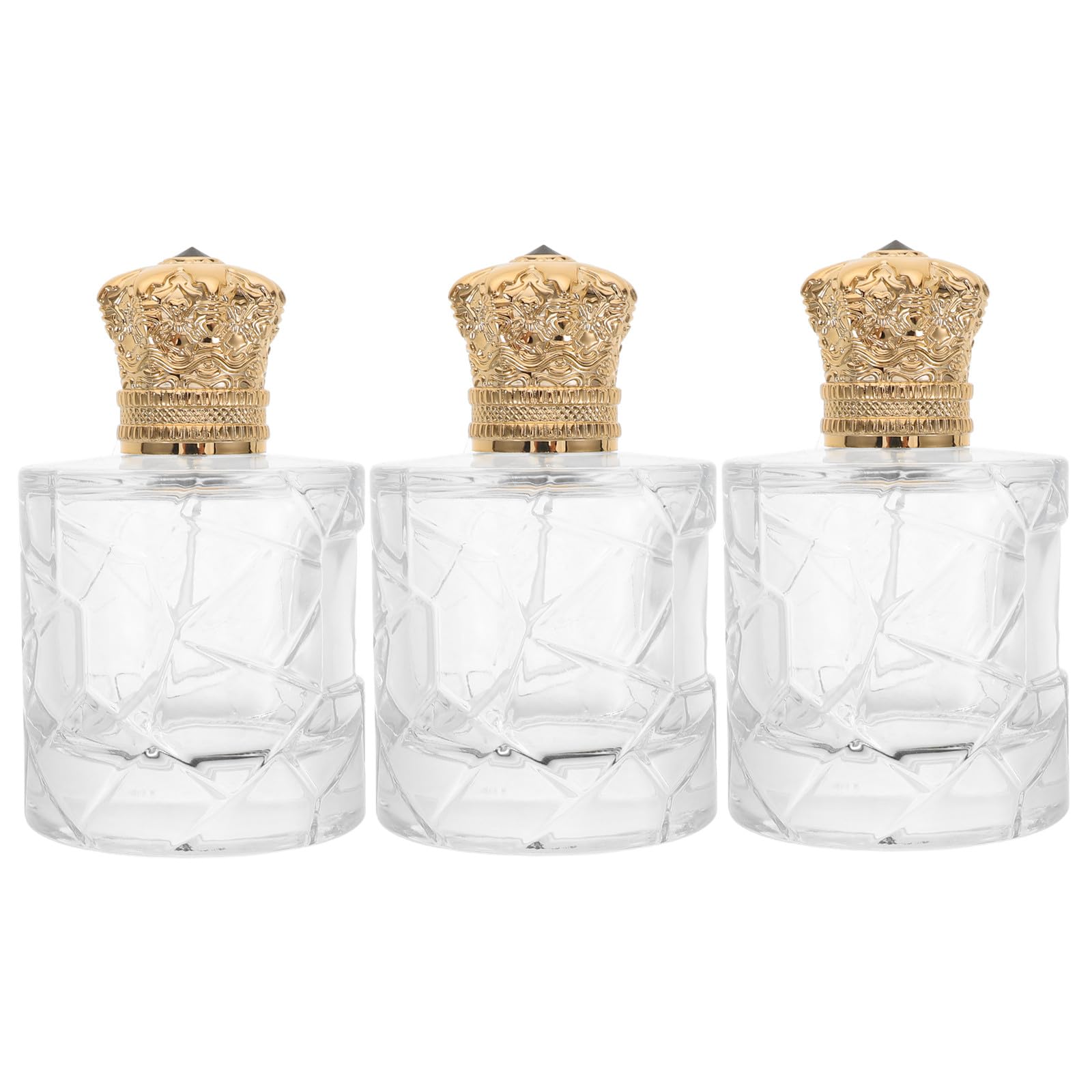 OUNONA 3pezzi Flaconi di Profumo in Vetro Trasparente da Ricaricabili per Viaggi Contenitori Vuoti per Profumi e Cosmetici Meccanismo Spray Efficiente
