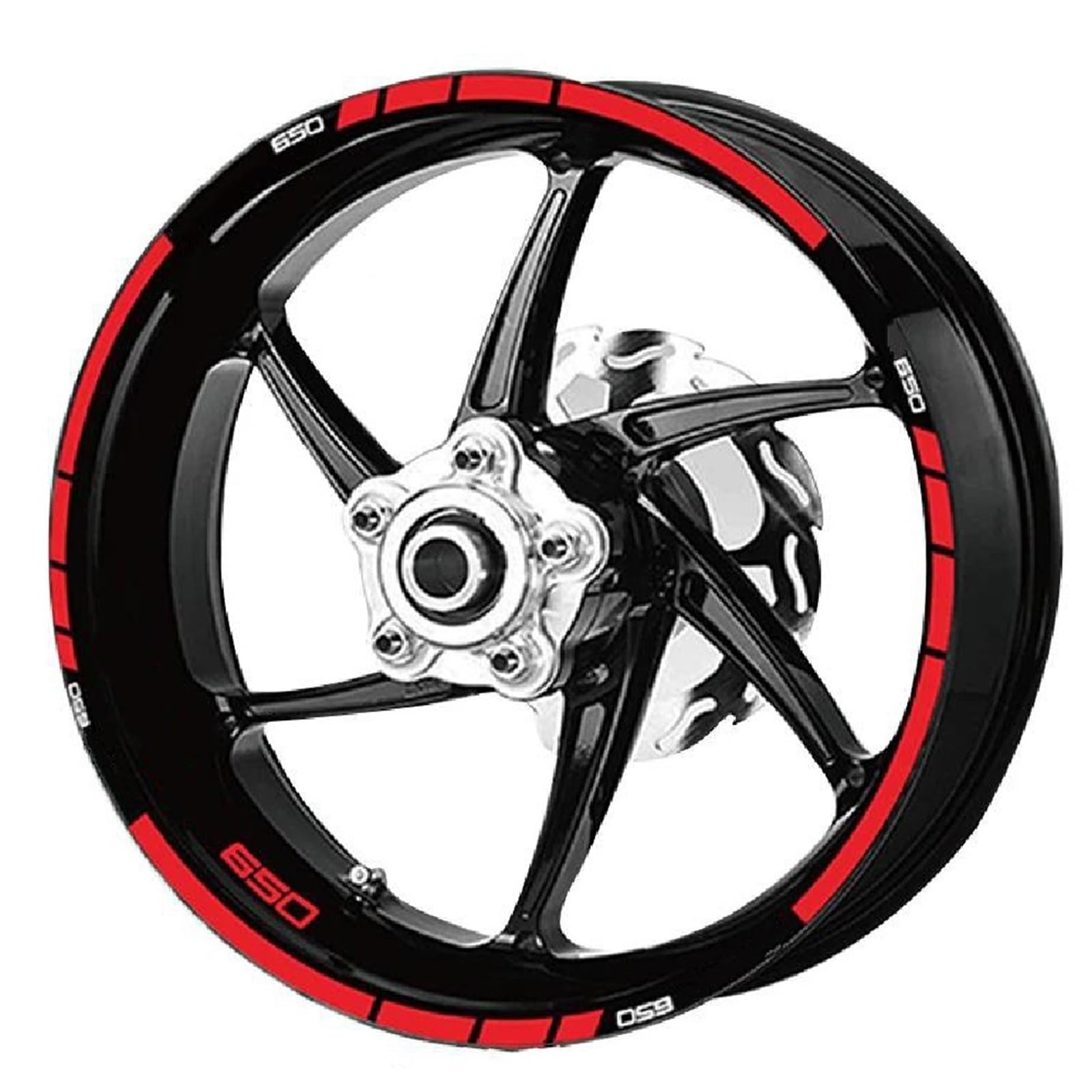 Reflektierender Aufkleber Für Motorradfelge Vorne Und Hinten, Dekorativer Reifenaufkleber Für Verys 650(Style 2)