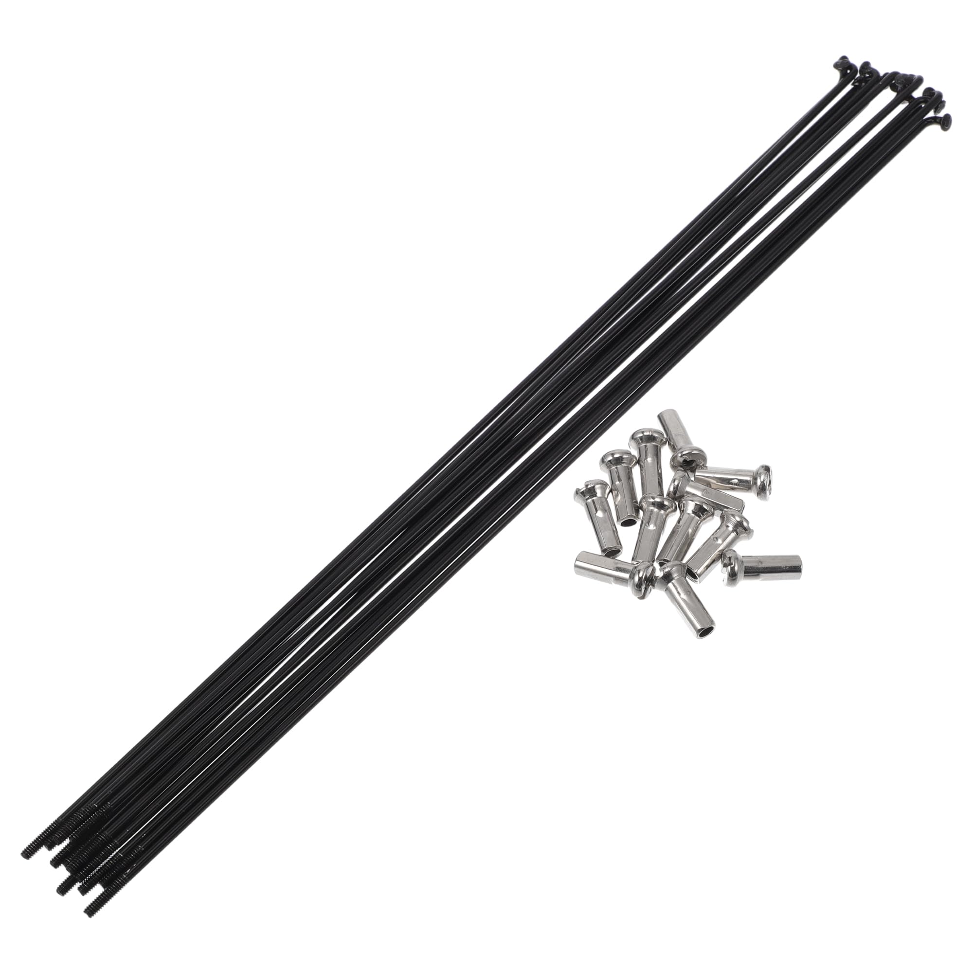 A ABSOPRO Bicycle Spokes 14G 247mm Length Bike Wheel Spokes 304 Stainless Steel Black 1 Set