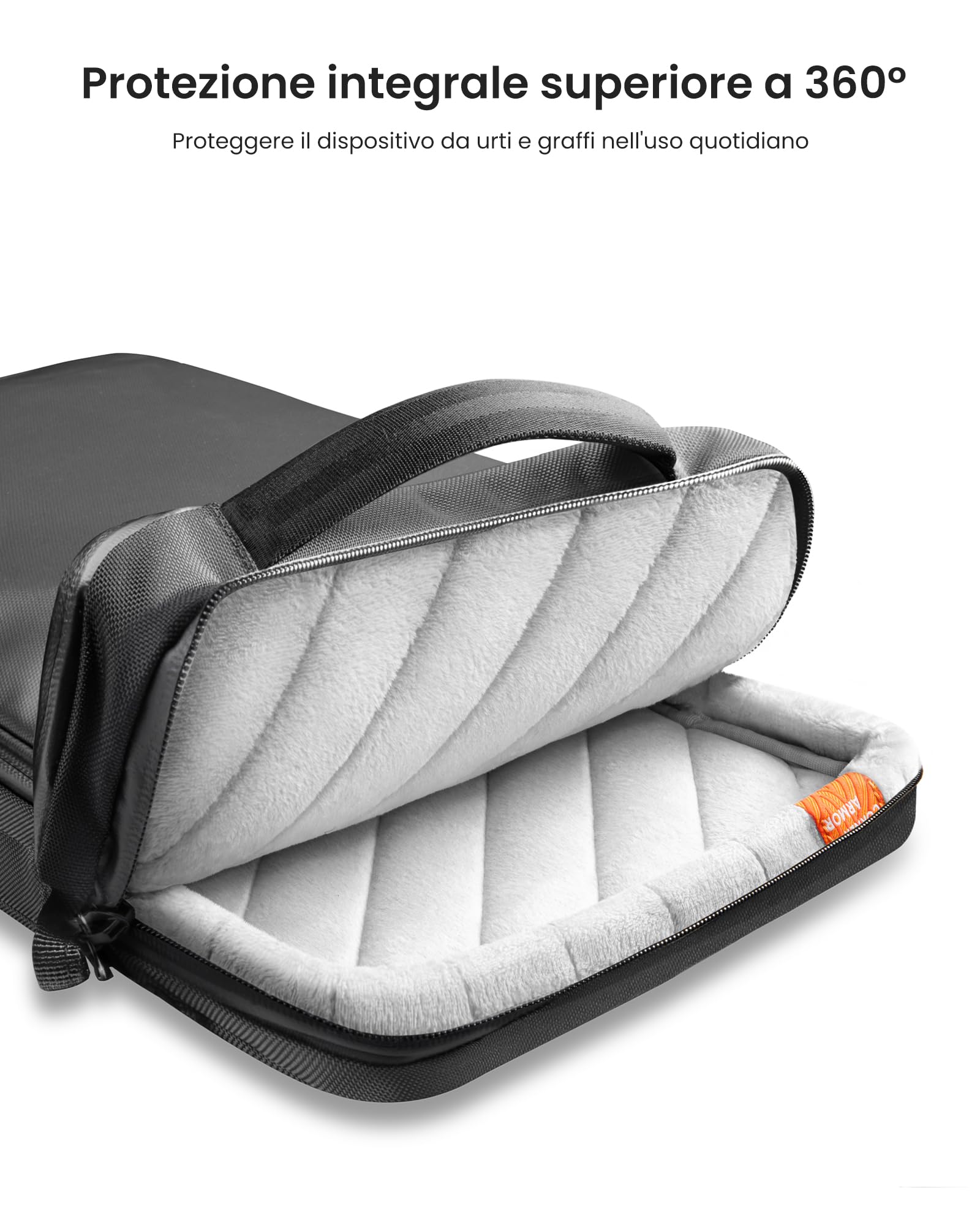 tomtoc 360° Borsa a tracolla per Laptop per Nuovo 16 Pollici MacBook Pro M5 Pro/Max (2026) A3428 A3429, M4/M3 A3403 A3186 A2991 A2780, Borsa per Laptop Idrorepellente di Qualità Superiore