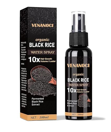 Suero vegano para el crecimiento del cabello para mujeres y hombres, spray de agua de arroz para el crecimiento del cabello, aerosol natural vegano