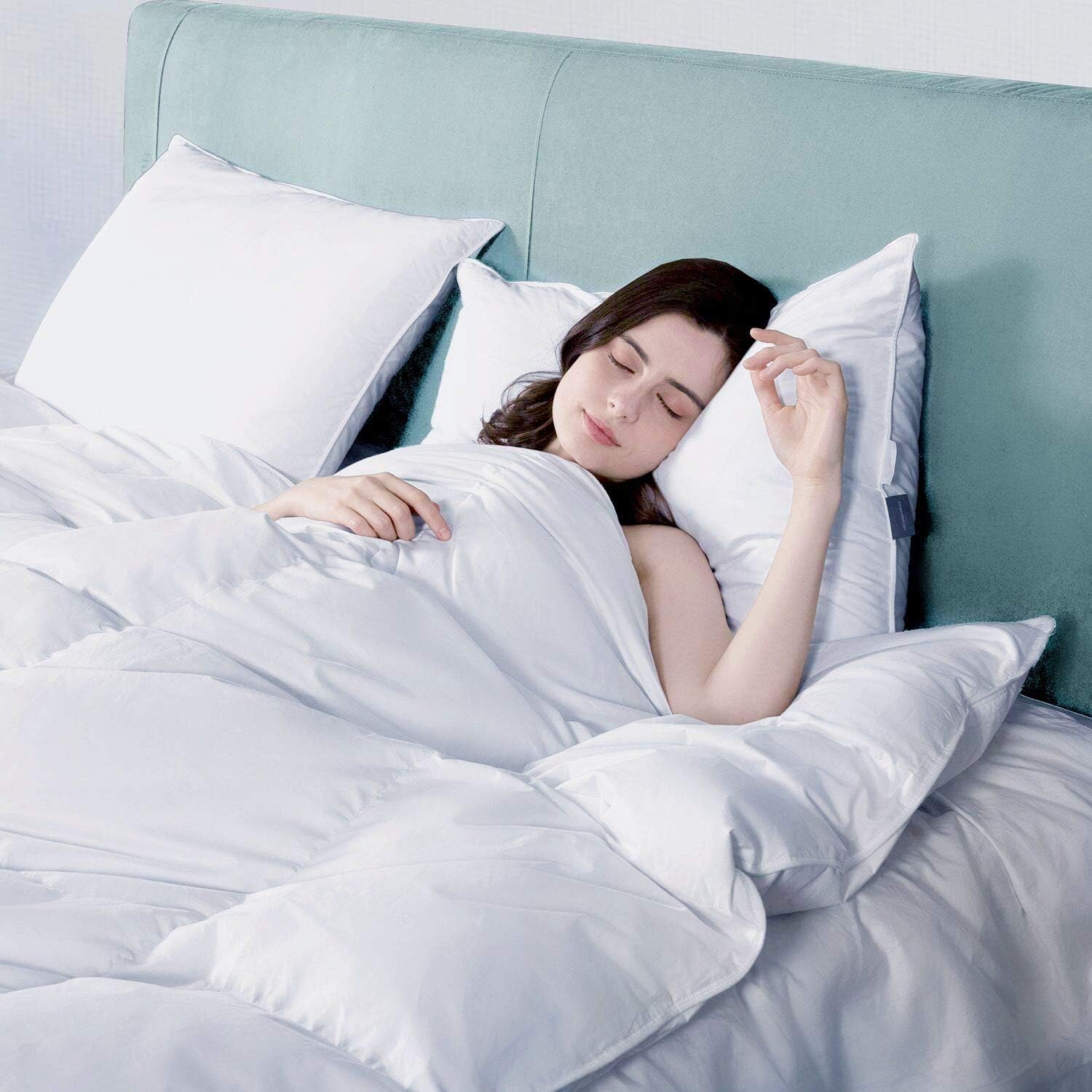 Down Alternative Comforter, All Season Comforter - Fiberfill Duvet Insert - Box Stitched, Size-Olympic Queen (90"X90") Colour Royal Blue