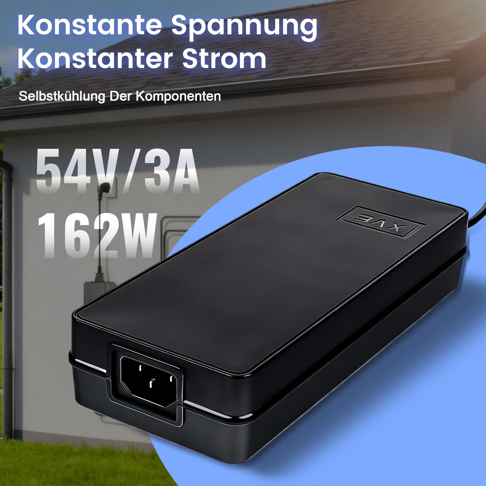 AC auf MC4 Ladegerät 54V/3A 162W für SolarFlow Hub 1200, Hub 2000, AIO 2400, Solix