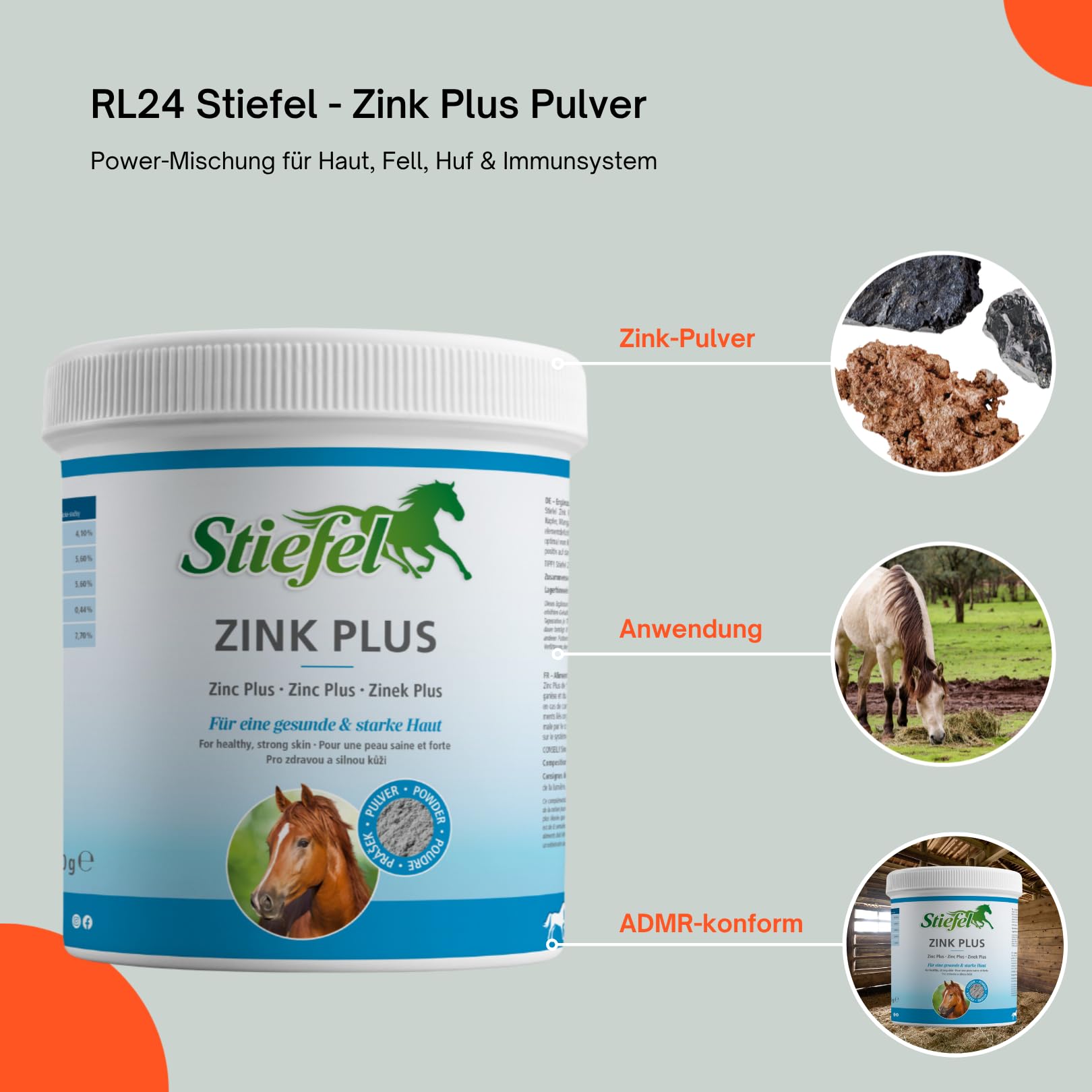 RL24 Stiefel - Biotin Plus Pellet – 2 x 1000 g Dose (2er Set) | Für starke Hufe, Hornwachstum, Haut & Fell – Ergänzungsfuttermittel mit Biotin & Zink – bei Biotinmangel & Fellwechsel