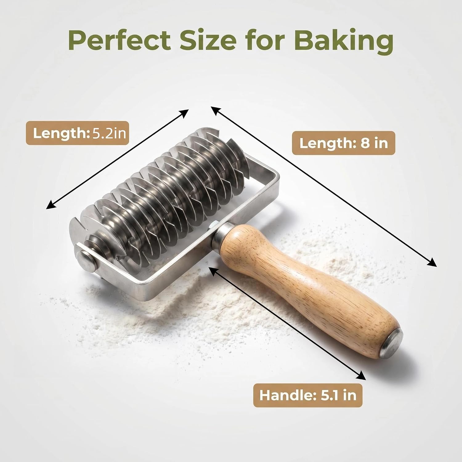 Pie Cutter Cinnamon Roll Cutter Stainless Steel Dough Tool