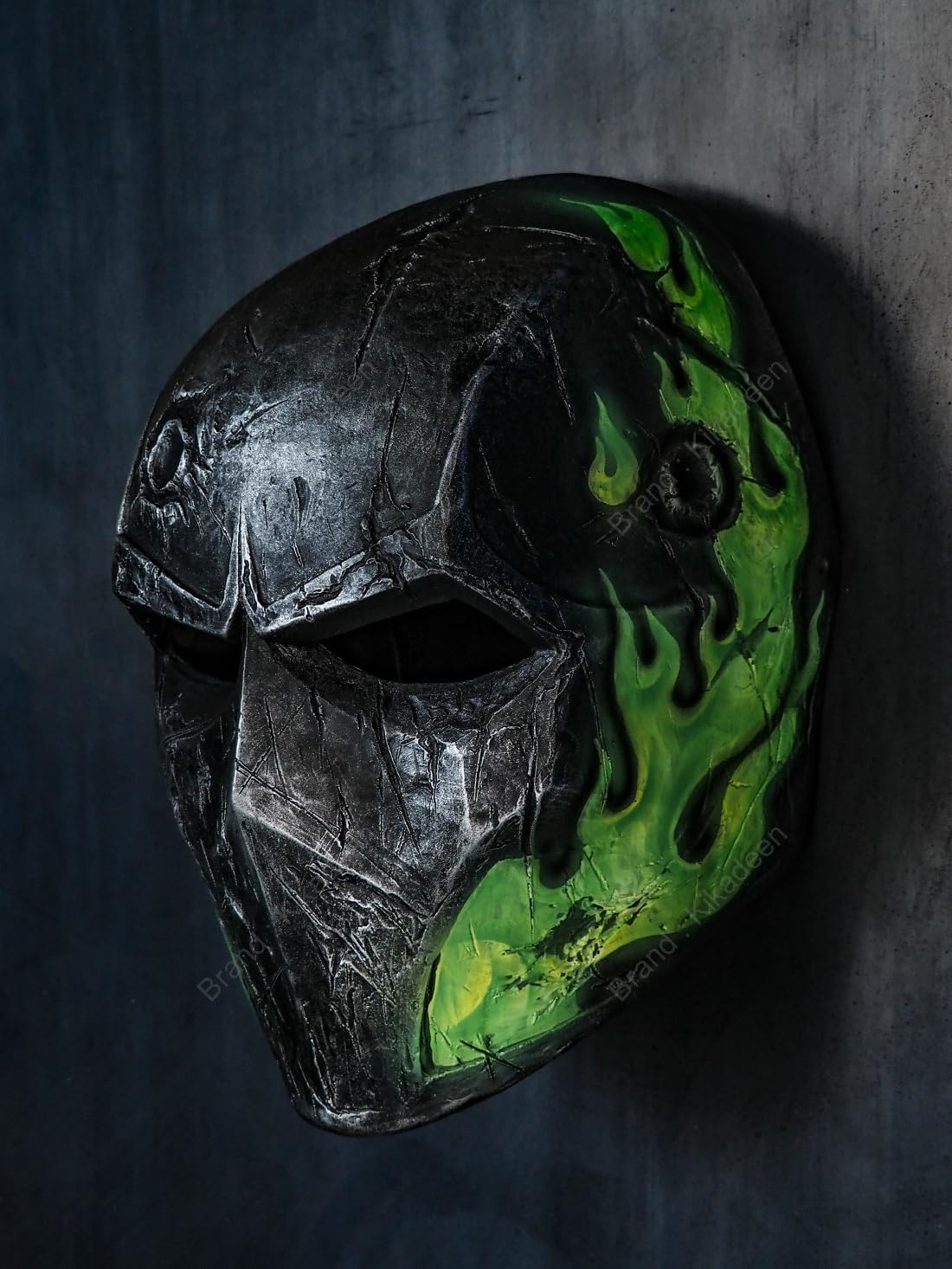 Custom Airsoft Mask Helmet Full Face Protective BB Gun Halloween Costume Party Cosplay Prop Motorcycle Mask V2 Green Fire A28