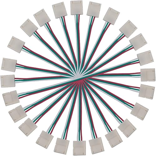 Miniatura 8 de BTF-LIGHTING 10 juegos 3PIN 0.394 in 0.39in ancho ángulo recto L forma de conector de esquina sin soldadura para WS2811 WS2812B SK6812 tira LED sin