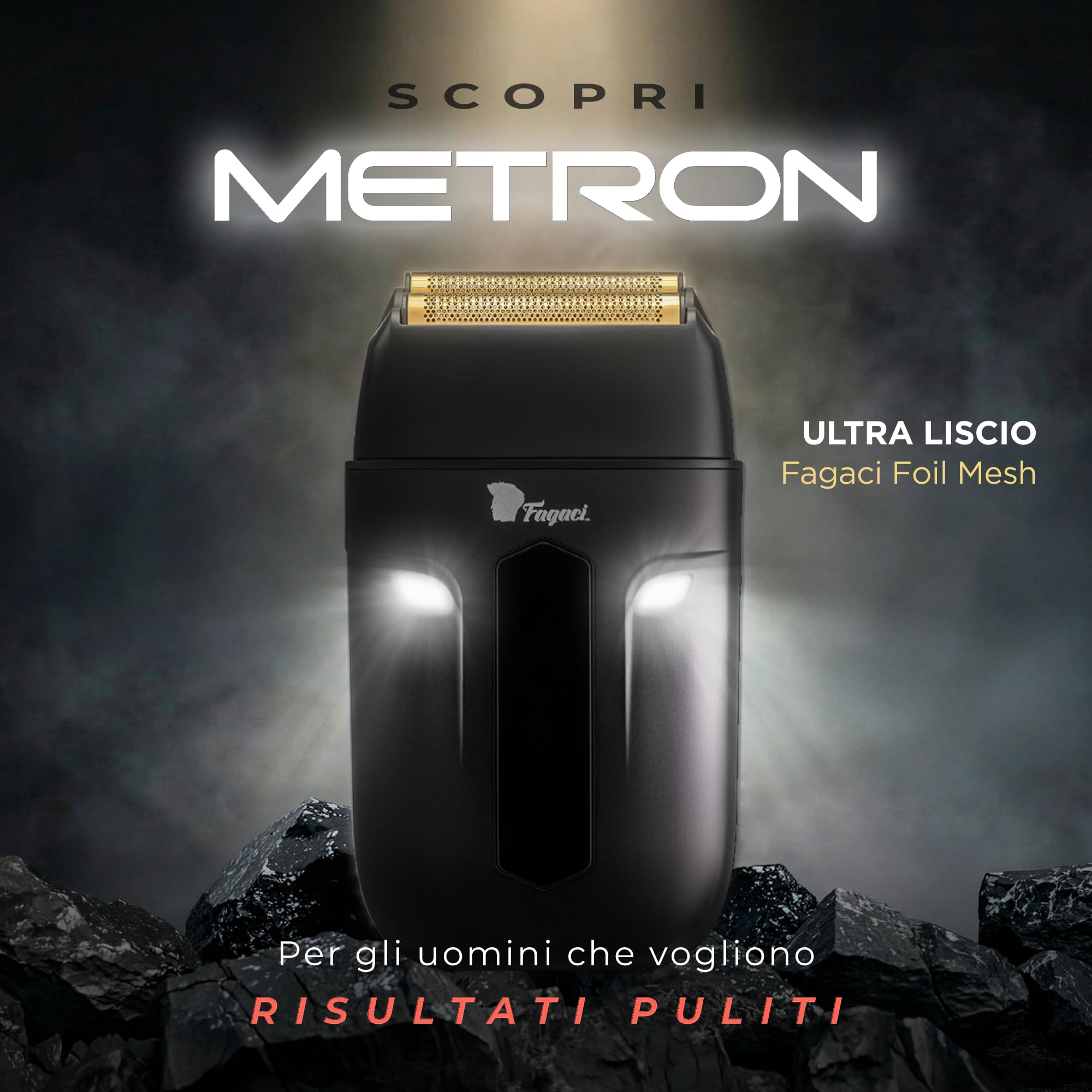 Fagaci Rasoio a Lamina con Rasatura Precisa, Electric Shaver Senza Irritazioni, Rasoio Barba Uomo Elettrico con 8500 giri/min ad Alta Coppia, Shaver Elettrico Barba e Capelli Facile da Pulire