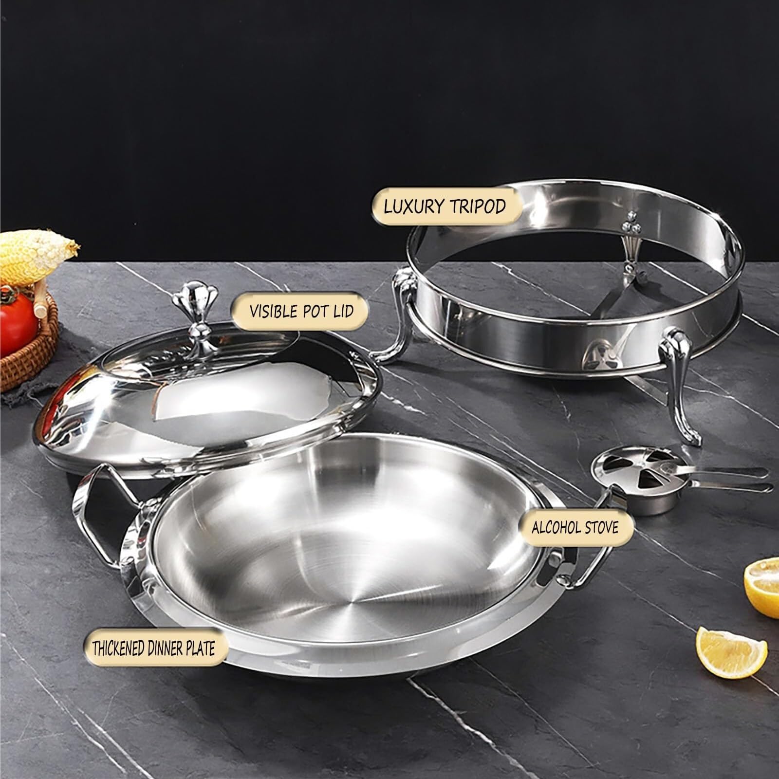 Scaldavivande Chafer in Acciaio Inossidabile for Catering
