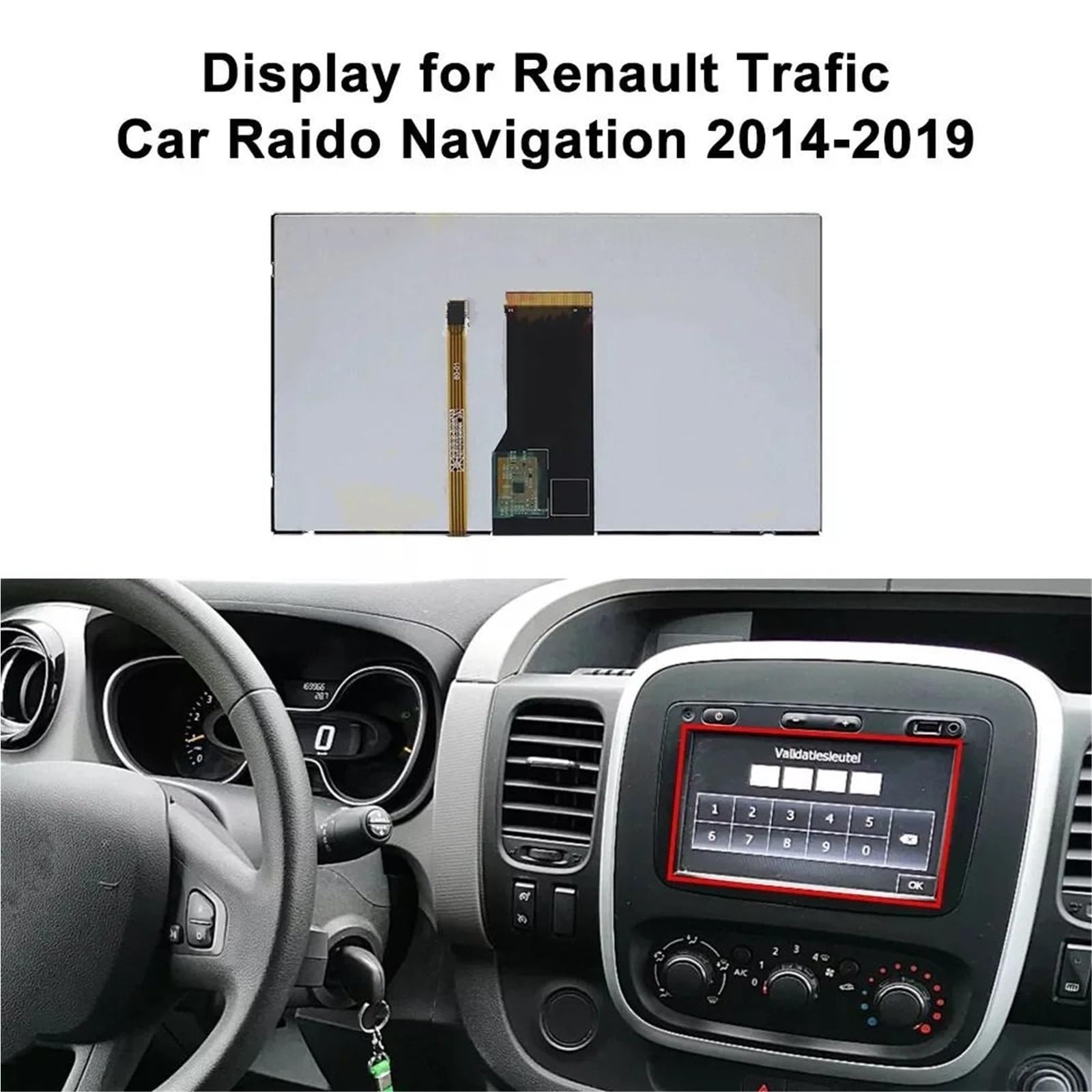 Do Captur Logan Master Clio | Samochodowy Multimedialny Ekran Dotykowy Deska Rozdzielcza Wyświetlacz LCD