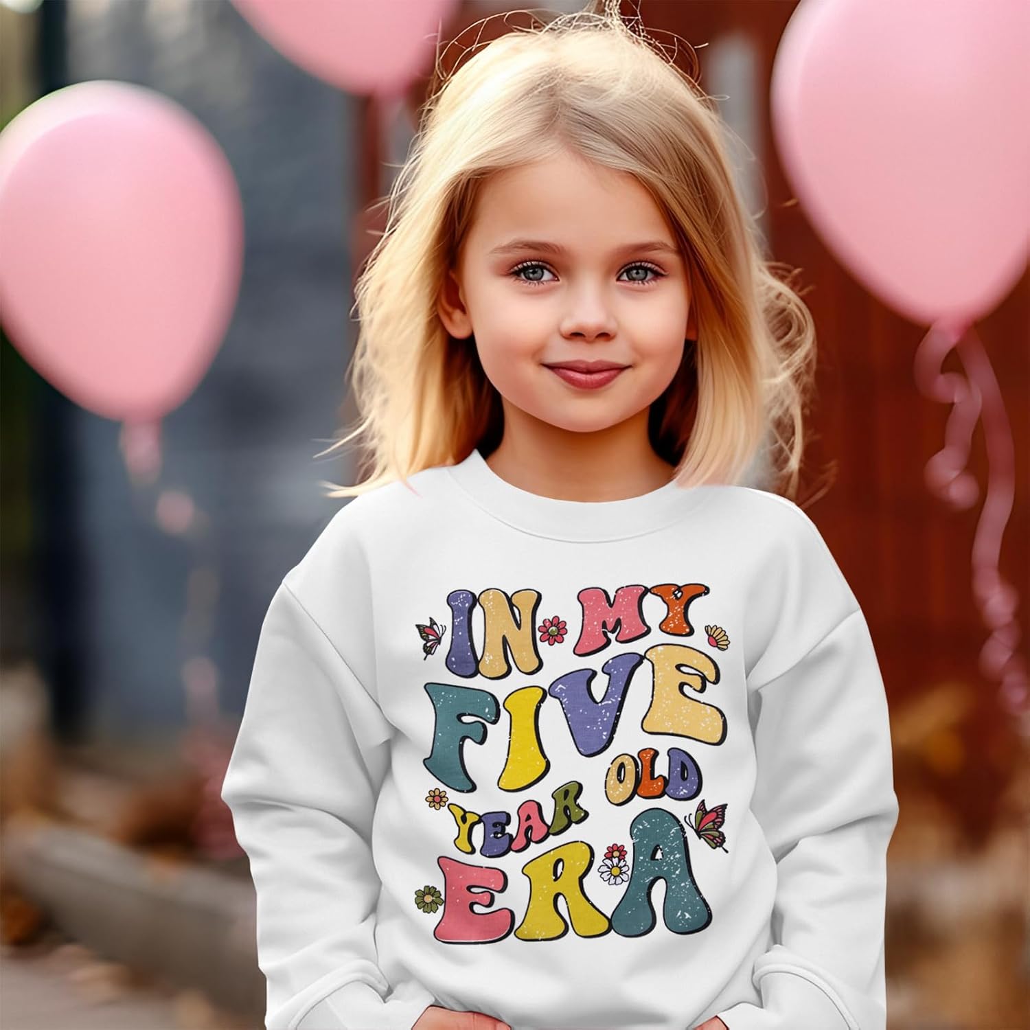 BOUTIKOME In My One-Seven Years Old Era スウェットシャツ 幼児 女の子 1歳 2歳 3歳 4