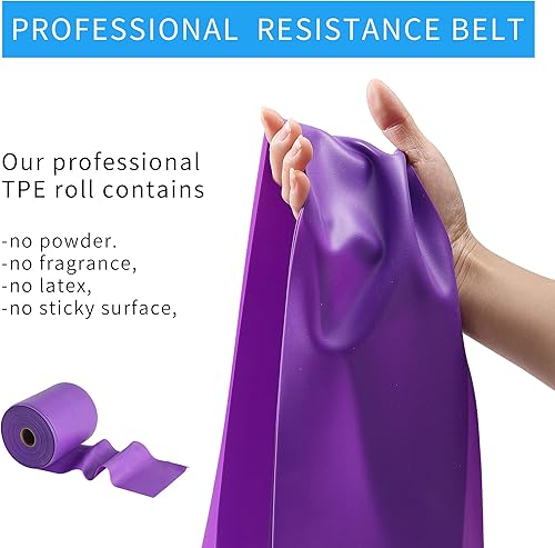 Miniatura 5 de Banda de resistencia elástica de 25 yardas para entrenamiento en casa, terapia física y yoga (0.016in)