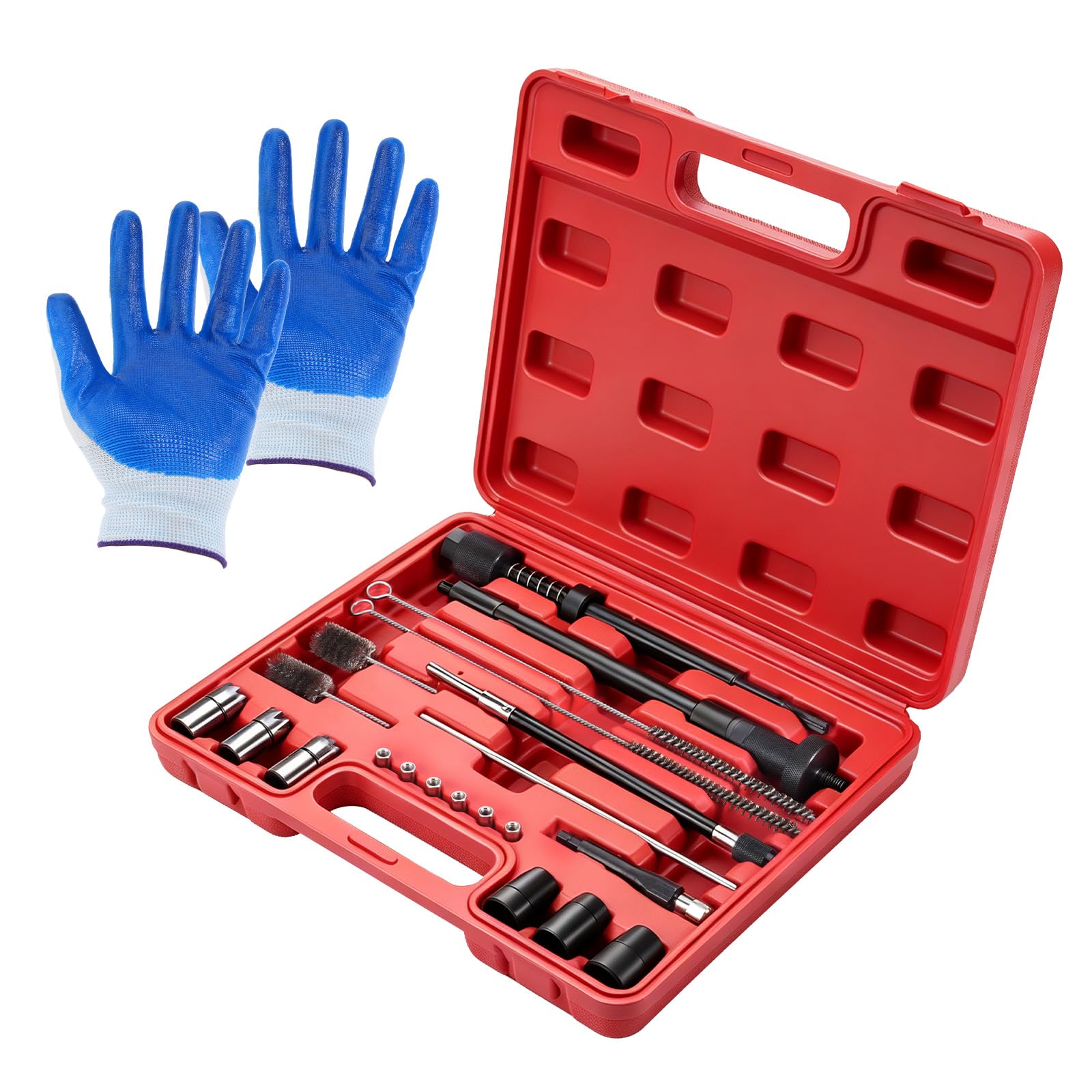 RUIZHI Set di pulizia per sedile iniettore, 21 pezzi