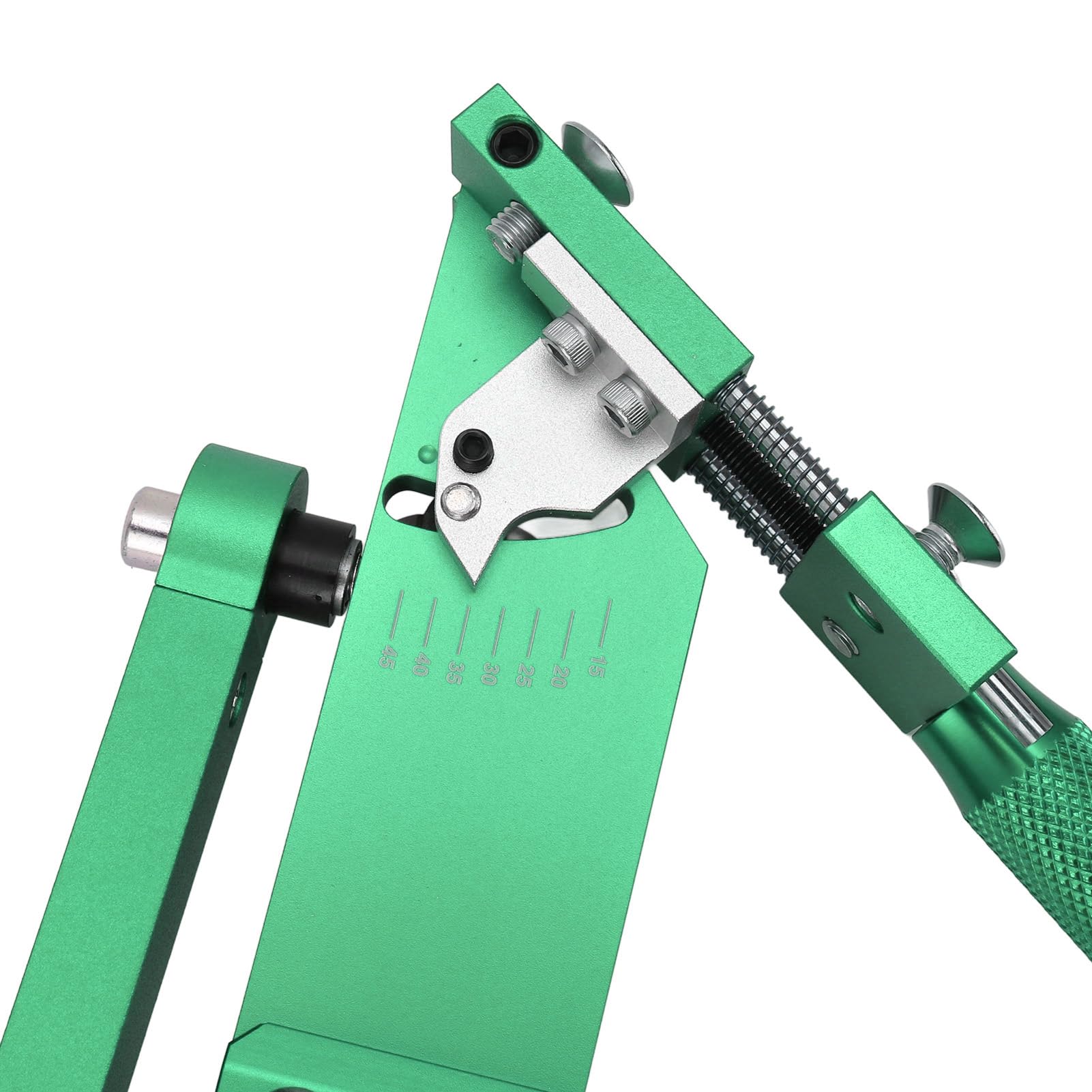 Sxhlseller Afilador de Cuchillas para Cortacésped, Herramienta para Cortacésped con ángulo Ajustable de 15° a 45° Hecha de Aleación de Zinc para un Mantenimiento Preciso de Las Cuchillas de Estándar
