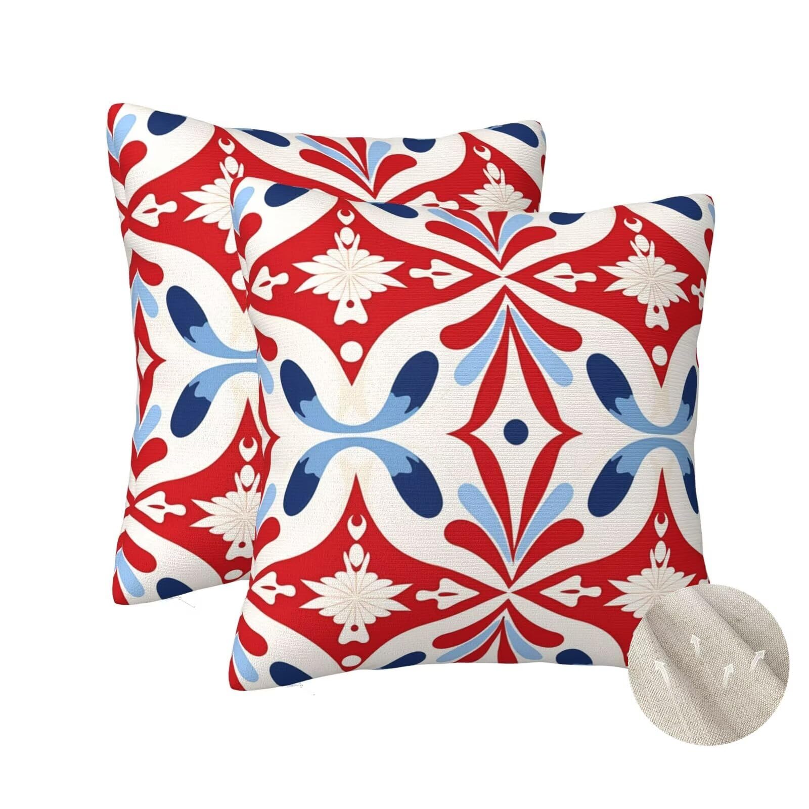 Housse coussin 70x70 cm lot de 2 carrées pour canapé de salon