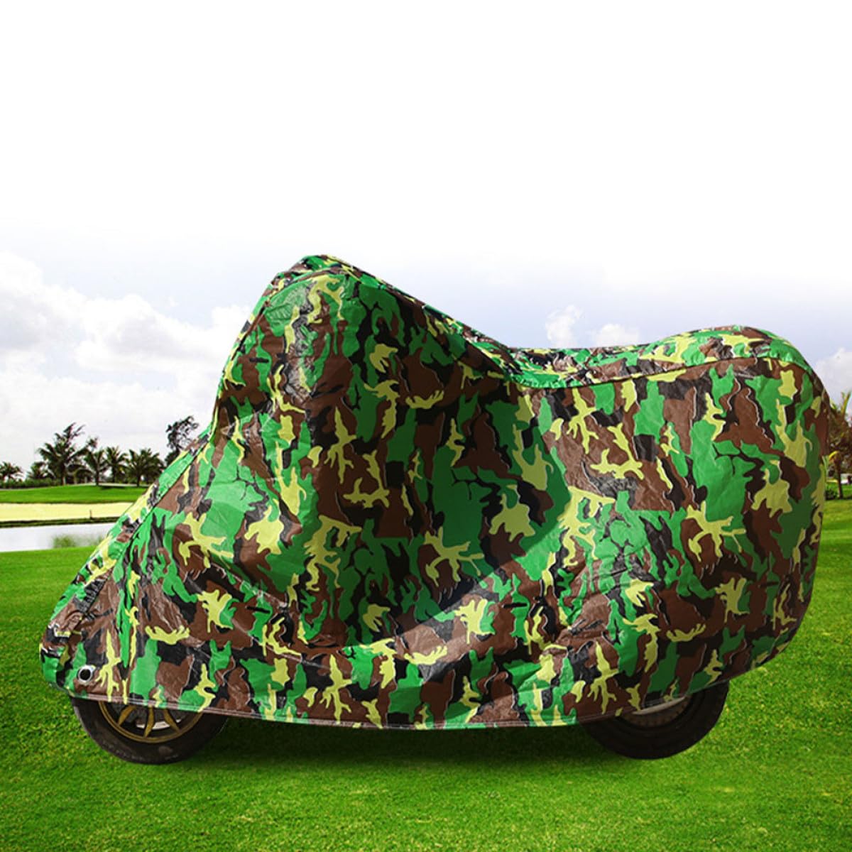 NUOBESTY Copertura per Motociclette e Biciclette Oxford Resistente Protezione Solare e Asciugatura Rapida per Riparo Esterno Xl Camouflage