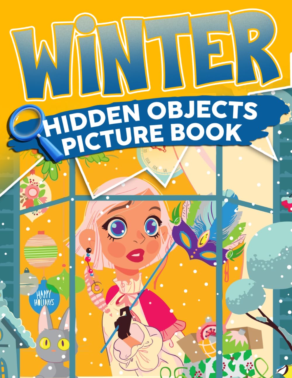 Winter Hidden Objects Picture Book: Mindful Visual Detective Coloring Pages featuring Clever Hidden Object Seek and Find Puzzles for Young Advanced Observers