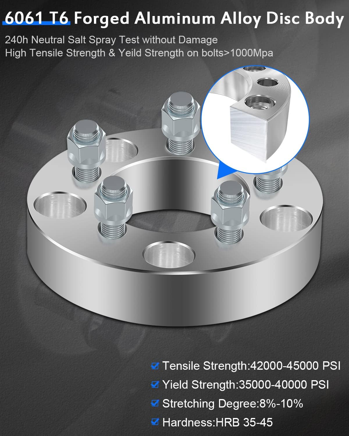 ECCPP 2PCS 1.5 inch 5 Lug Conversion Wheel Adapters change bolt pattern from 5x5.5 to 5x4.5 fits for Ford Bronco 1966-1996| for Ford F-150 1987-1996-Only Work with 5x4.5 Wheels