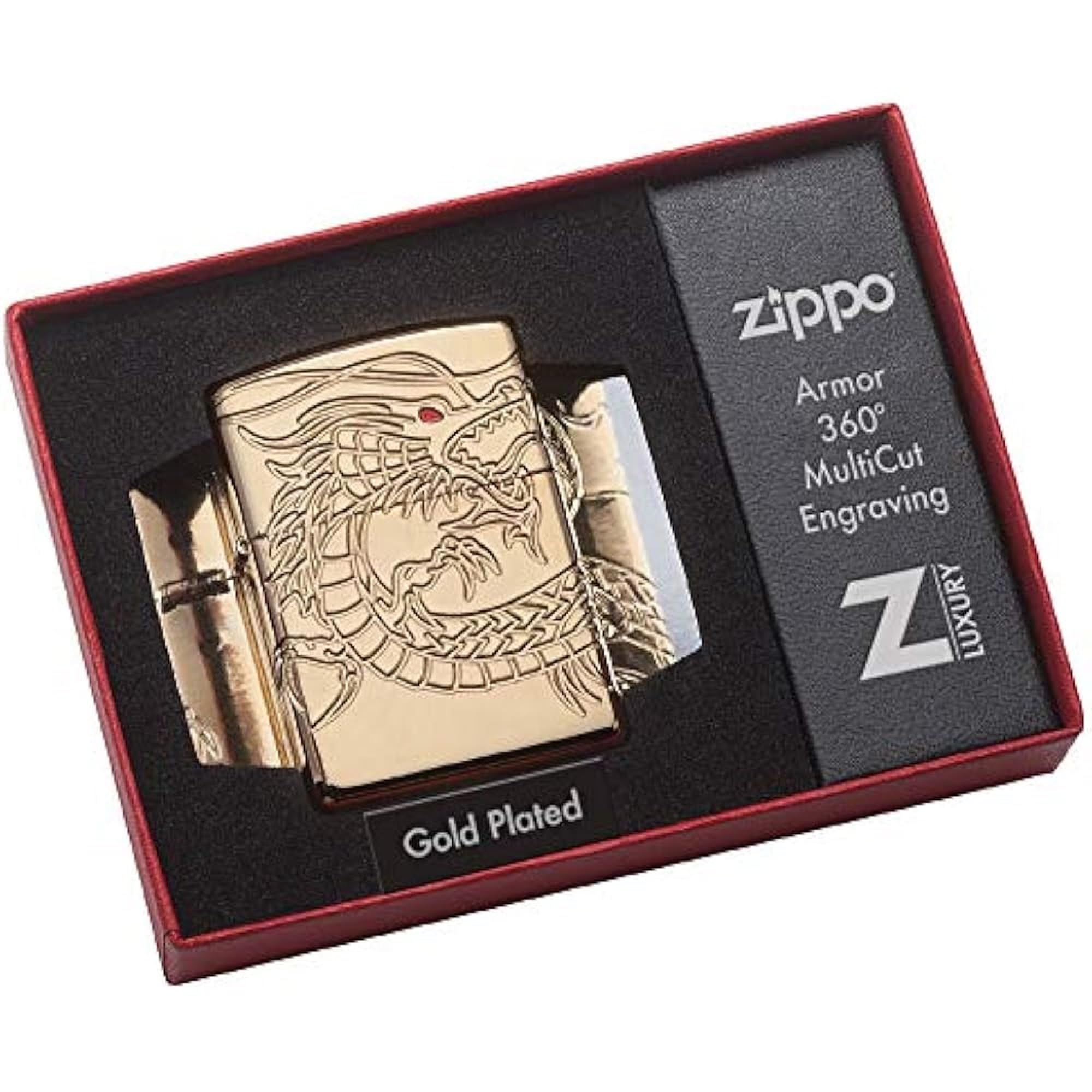 Zippo Armor Chinese Dragon Briquet Unisexe, 6.0 x 4.0 x 2.0 cm