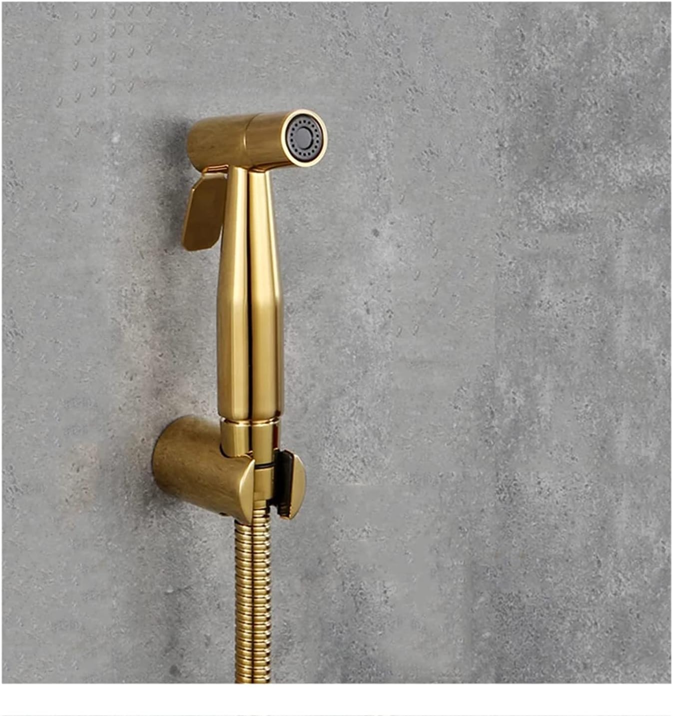 GLJTUO Handheld Bidet Douche Shower Spray, Bidet Faucet, Single Cold Solid Brass Handheld Toilet Bidet Sprayer Titanium Gold Bathroom Douche kit Shattaf Washer Shower,B Set,size_name-D SET