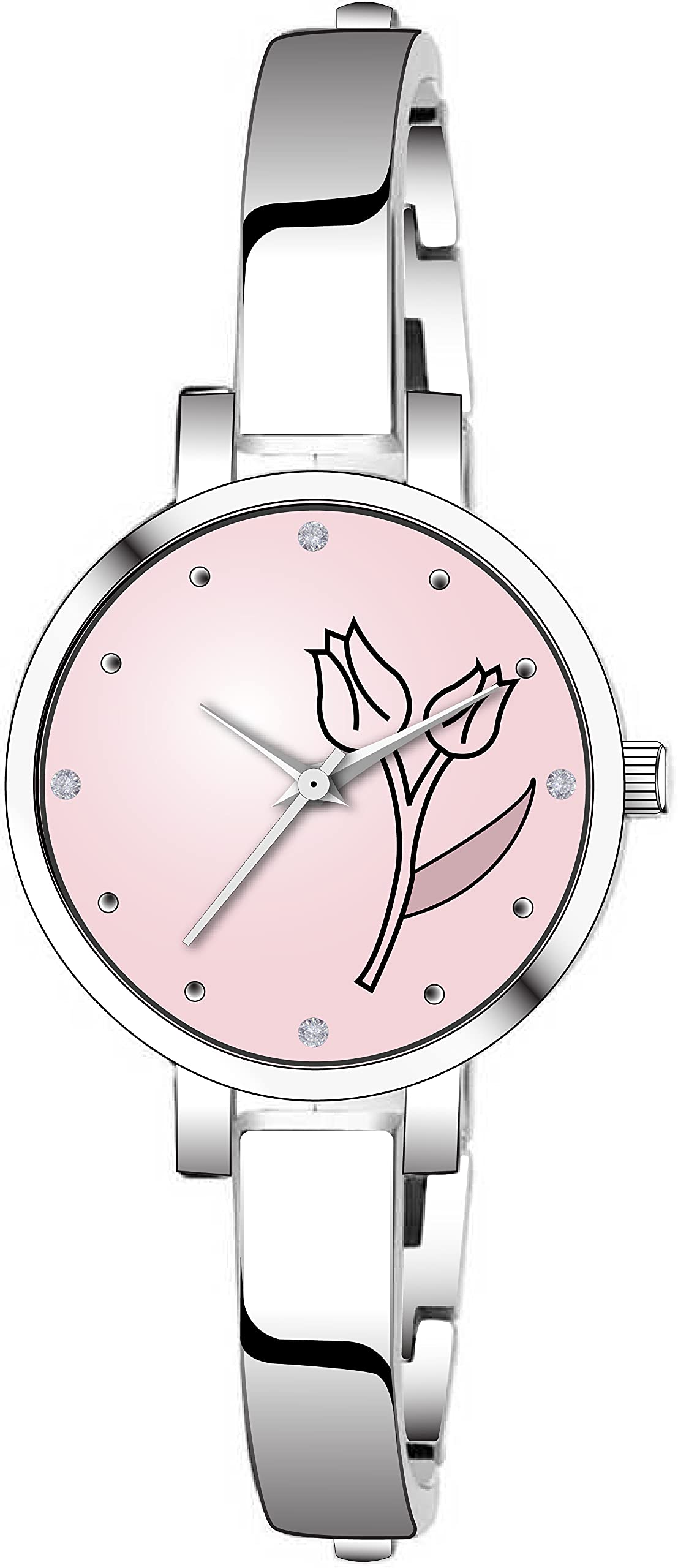 ZUPERIA Stainless Steel Chain Analog Watch for Girls and Women (Pink) (B091H89KVM) Amazon Price History, Amazon Price Tracker