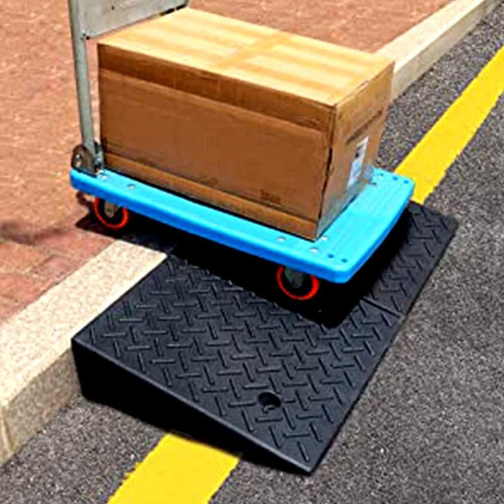 段差プレート カースロープ さ 倉庫 屋外 スクーター 段差プレート 工場 駐車場 縁石 段差スロープ（株）C&J 滑り止め 頑丈な 車の上り坂パッド  溝ゴ 駐車場 段差プレート 段差スロープ スロープ 段差解消 5cm 6cm 7cm 8cm 9cm 10cm 12cm 15cm 20cm 段差用、  カースロープ ... 段差スロープ 転倒防止 耐圧 カースロープ ポータブル 屋外用 滑り止め 幅50cm 高さ8-23cm 駐車場段差用