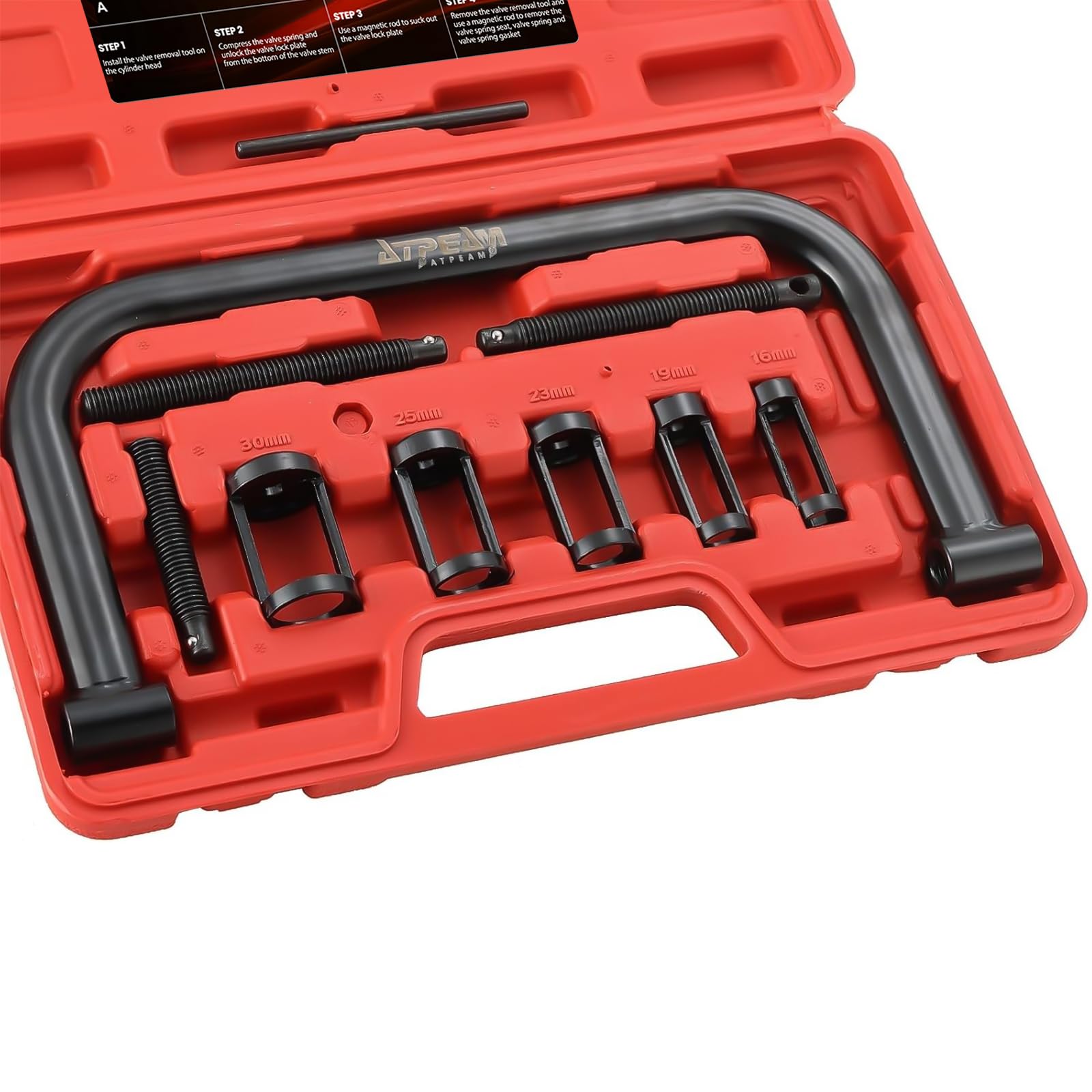 ATPEAM 10 Piezas Compresor de Muelles Amortiguador para Válvulas - Herramienta Profesional para Reparación de Coches, Motos y Vehículos
