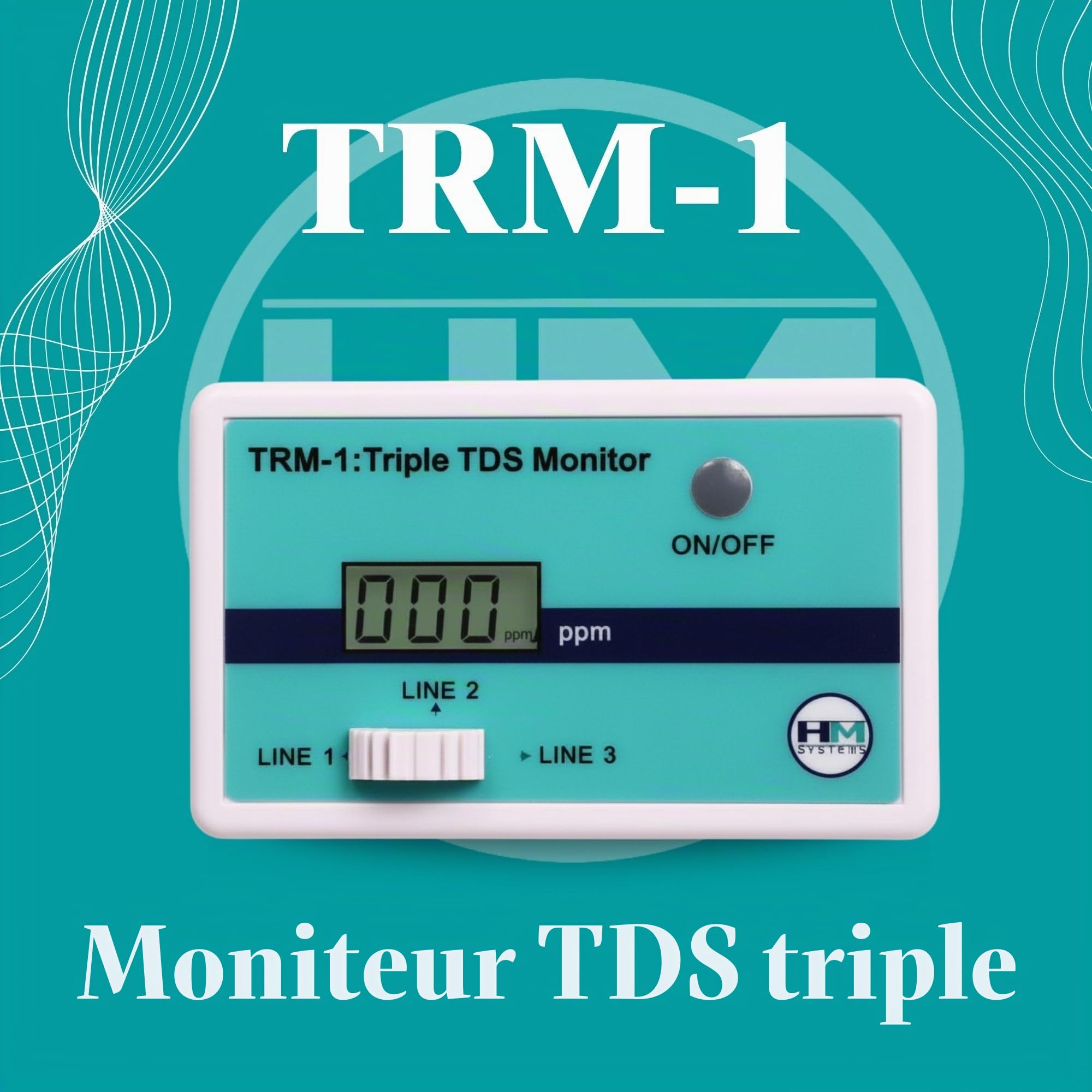 HM Digital Triple Moniteur RO/DI TDS en Ligne avec raccords en T de 6,35 mm