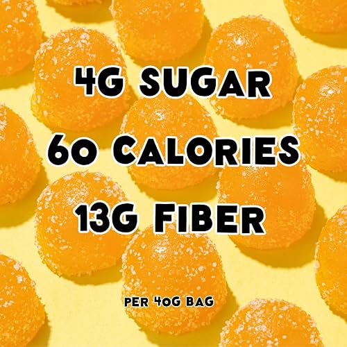 Miniatura 6 de TiDBiTS - Caramelos de gomita con bajo contenido de azúcar (0.11 onzas), bajas en calorías (60), sin edulcorantes artificiales, fibra a base de