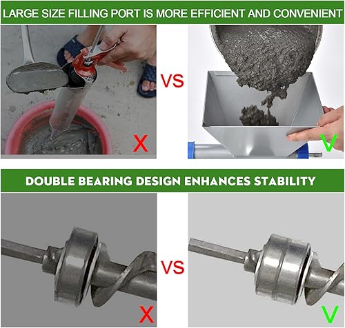 Miniatura 5 de Pistola de calafateo de mortero de barrena, pulverizador de calafateo portátil de metal con 5 boquillas para paredes, ladrillos, pisos (no incluye