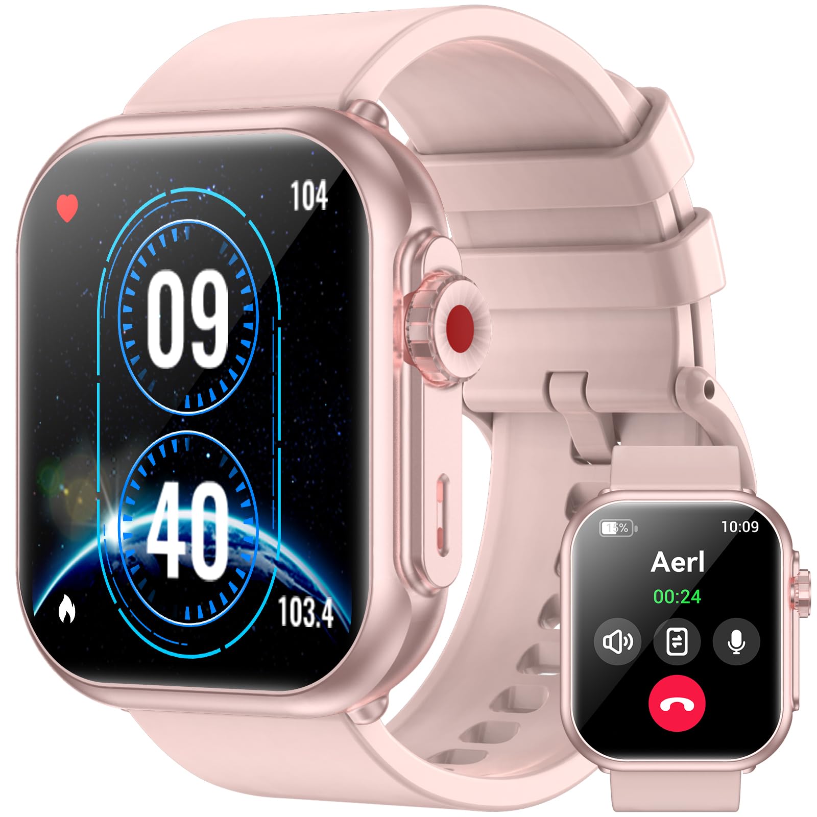 Smart Watch for Men Women 100-Day Standby 1 85 HD Screen 110 Sport Modes IP68 Waterproof Heart Rate