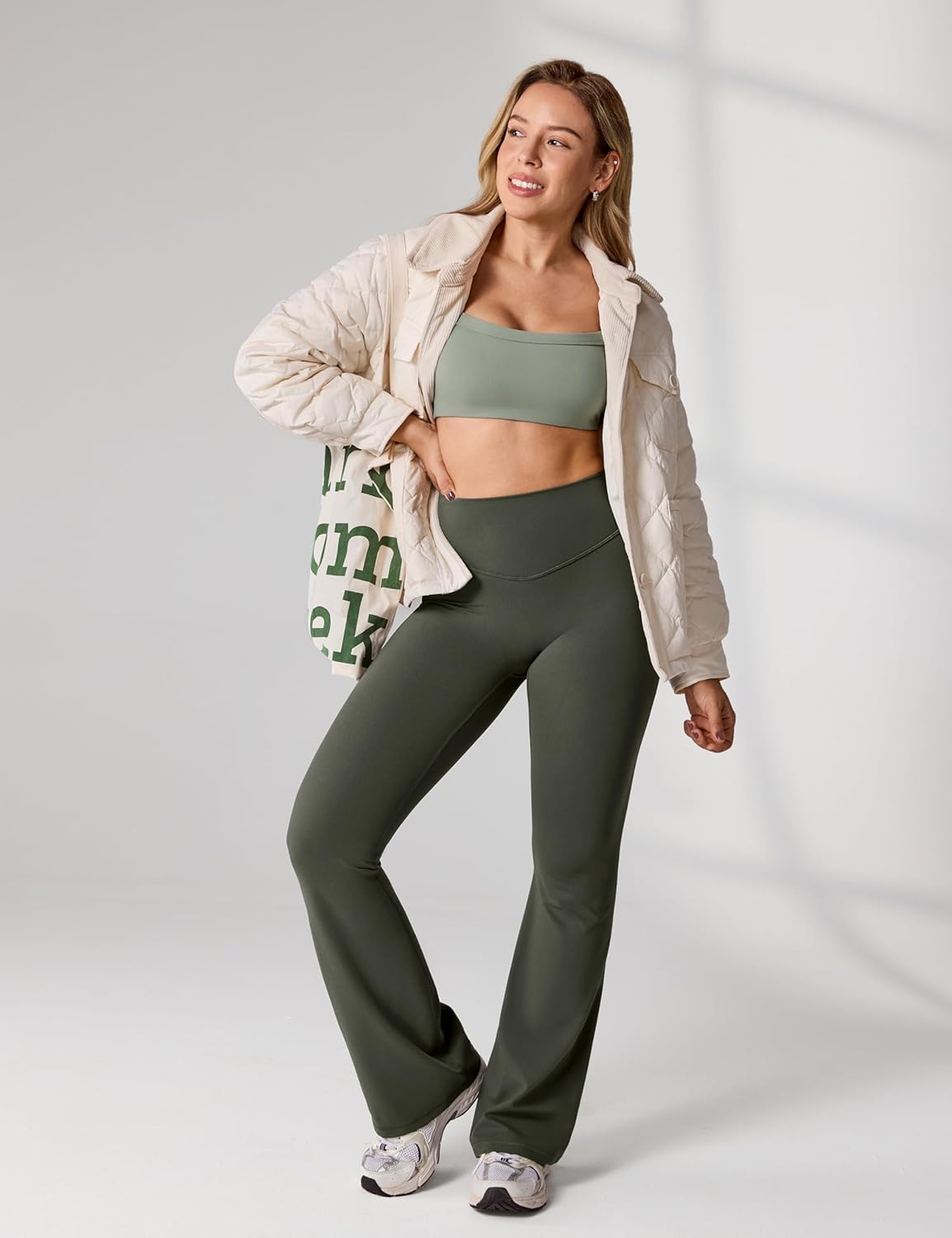 Hugcurve No Front Seam High Waisted Flare Leggings for Women Bootcut Yoga Pants Buttery Soft - 29.5''/31.5''/33.5'' - Image 2