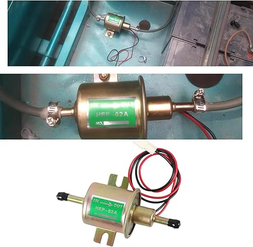 Miniatura 6 de Augeny HEP-02A Bomba de combustible eléctrica de 12 V, bomba de combustible de transferencia de gasolina diésel, bomba de combustible de