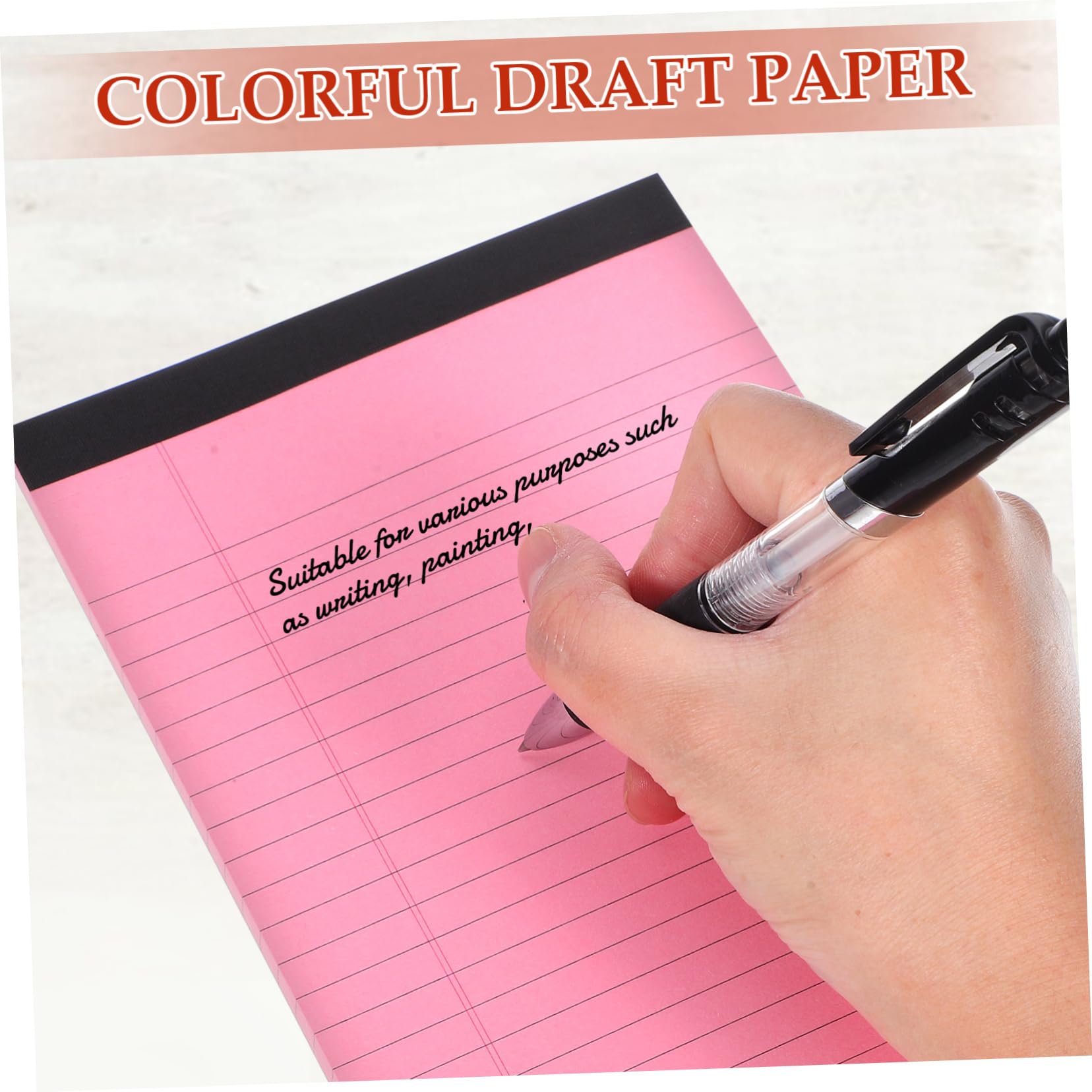 Confezione 10 Blocchi Note Colorati Quaderni Universitari Compatti con Righe Facili Strappare Taccuini Portatili per e Ufficio