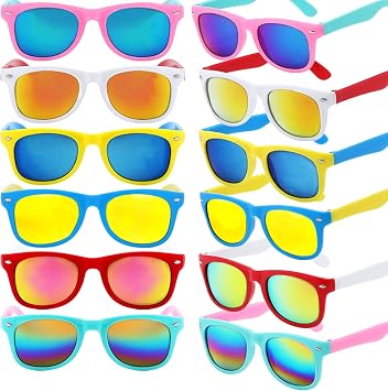 GoodUping 12 Pack Kids Sunglasses Bulk with UV Protection, Kids sunglasses Party Favors for Boys and Girls Ages 3-6, Essential Party Supplies for Summer Outdoor Activities