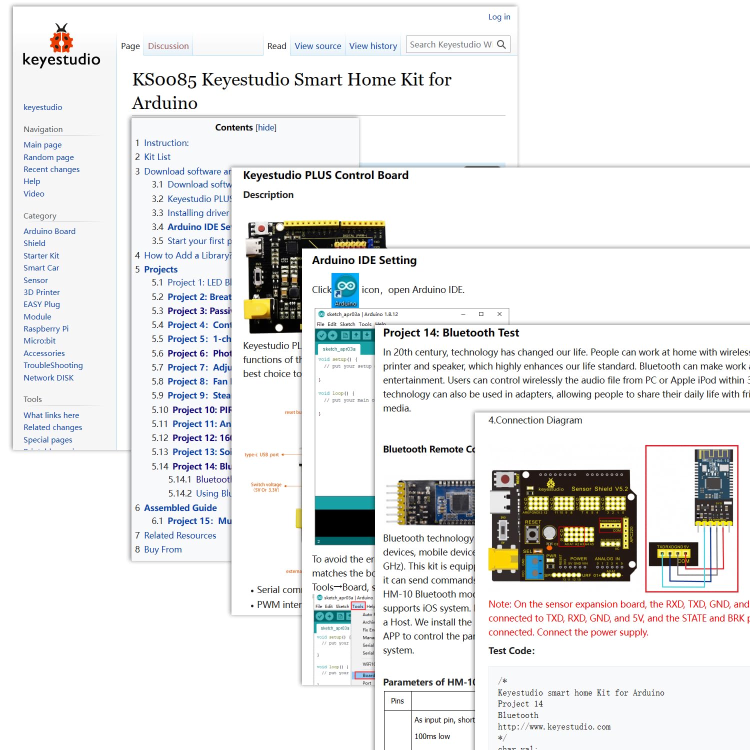 KEYESTUDIO Zestaw startowy smart home, kompatybilny z Arduino IoT, kompletny zestaw, projekt budowniczo-elektroniczny, moduł z mikrokontrolerem UN0 R3 i akcesoriami