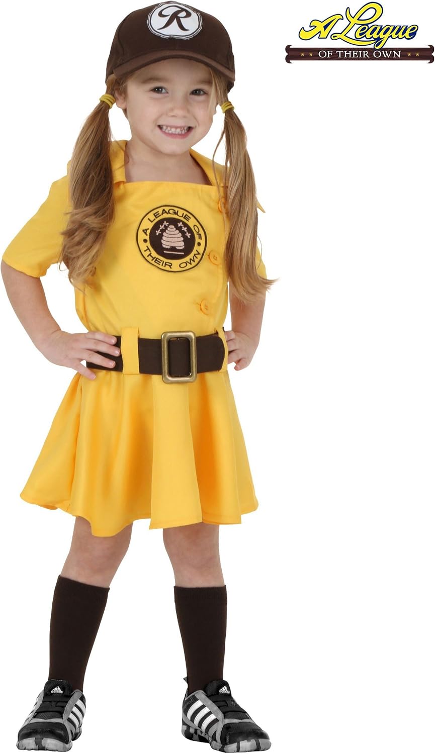 Toddler A League of Their Own Kit Costume - Dress, Belt, Hat, and Socks