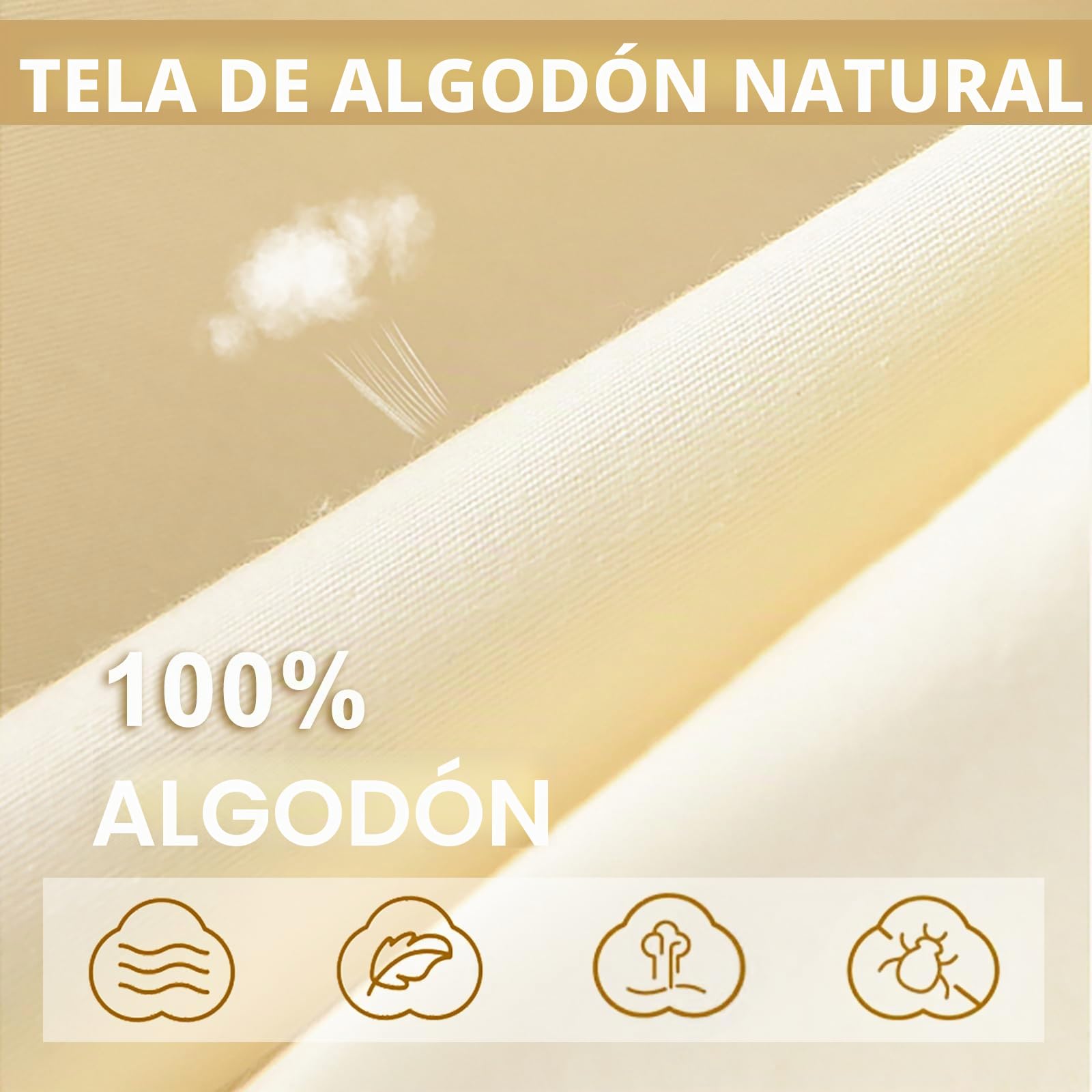 Fundas Para Ropa De Algodón, Bolsa Para Colgar Ropa De 3 Piezas, Fundas Transpirables Para Trajes Con Cremallera, Fundas Para Abrigos De Piel, Visón Y Plumón(Size:100×58cm,Color:Plano)