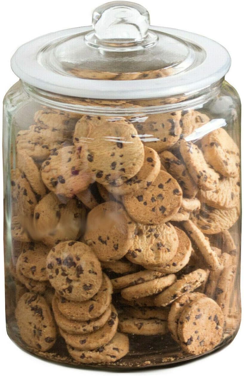 ChefHub Glass Biscotti Storage Tableware Preserving Large Jar, 6L